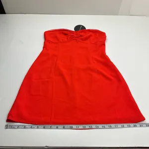 White Fox Lift You Up Strapless Mini Dress Chilli Orange Red‎ Womens Medium NEW thumbnail 7