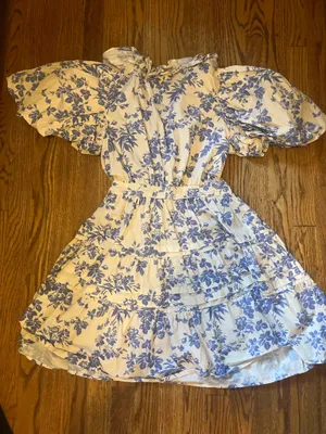Wrap Mini Dress Blue Size L thumbnail 2