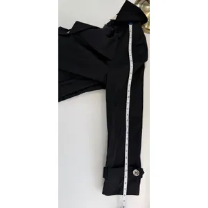 Michael Kors Black‎ Double Breasted Trench Coat Jacket Officecore Elegance L thumbnail 8