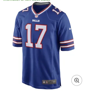 Men's Buffalo Bills Josh Allen Nike Royal Team Game Player Jersey thumbnail 1