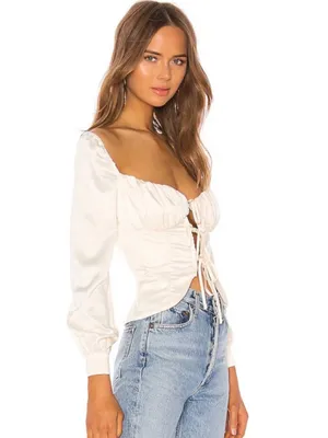 Majorelle Satin Festival Coquette Waldorf Top Blouse thumbnail 2