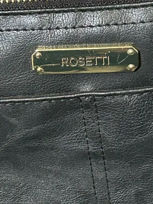 Rosetti Black Leather Shoulder Bag with Gold Hardware thumbnail 3