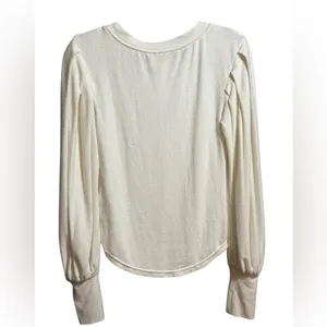 Free People‎ Off-White Lightweight Sweater Soft Slouchy & Effortless Sz S thumbnail 2