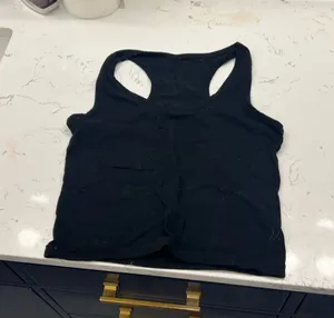 Blank cropped U-Necked tank top thumbnail 1