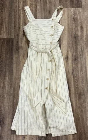 Anthropologie Lost + Wander Linen Paradise Cove Striped Jumpsuit Women’s XS thumbnail 1