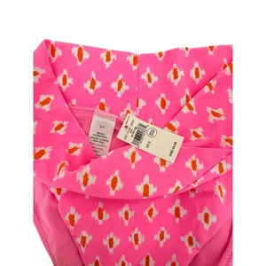 AERIE Printed High Waist Bikini Bottom Pink Small‎ NEW NWT thumbnail 3
