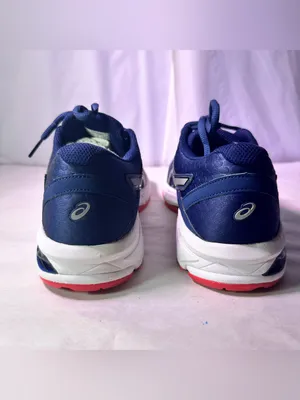 ASICS Navy Blue Mesh Running Shoes with Silver Accents thumbnail 6