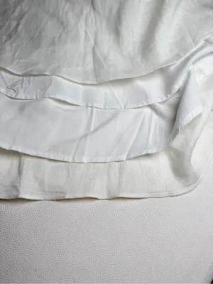 Dissh Gemima White 100% Linen Maxi Skirt Size US 2 NWT Lined A-Line Coastal thumbnail 10