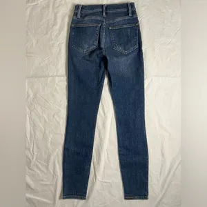 Frame Le High Skinny Distressed Blue Jeans 25 thumbnail 3