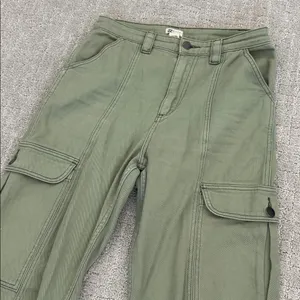 Billabong Wall To Wall Cargo Pants green denim straight leg loose fit baggy thumbnail 6