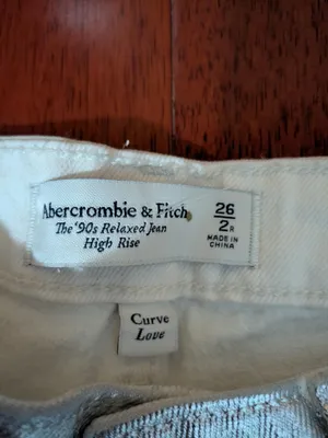 Abercrombie & Fitch Silver High-Rise Straight Jeans thumbnail 3