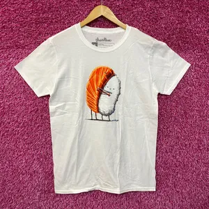 Hugging sushi white Tshirt size medium thumbnail 1