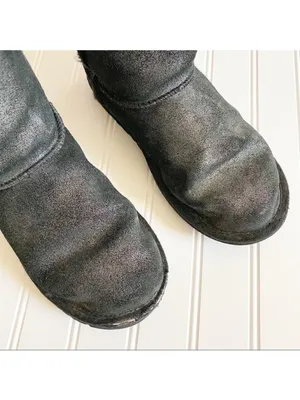 Ugg Boots Size 5 Black K Classic Short Glitter Shimmer Wintercore Vibe Cozy Warm thumbnail 2