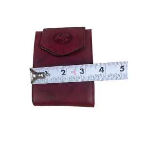 Buxton Burgundy Leather Credit Card Wallet Top Grain Cowhide Snap Closure thumbnail 8