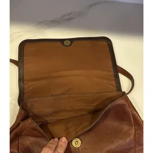 Fossil Claire Leather Backpack Purse Brown Pebbled Vintage Career School Casual thumbnail 4