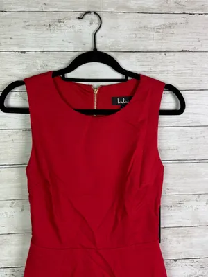 Lulus Just Us Red Skater Dress Size XS thumbnail 4
