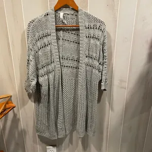 Cute Aeropostale open weave stone cardigan slouchy coverup cotton festival thumbnail 9