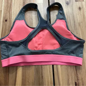 Nike Dri-FIT Sports Bra Gray & Pink Size L thumbnail 3