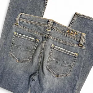 Y2K Abercrombie & Fitch Women's Low Rise Bootcut Jeans Size 0 Medium Wash thumbnail 3