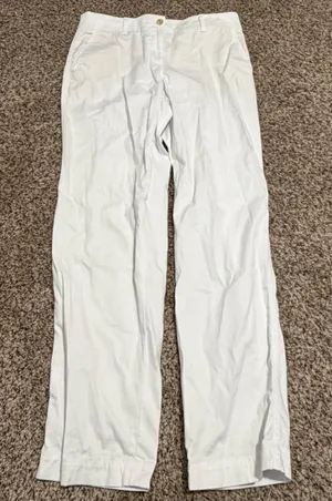 Talbots White Heritage Twill Everyday Chino Pants Womens Size 6 Straight Leg thumbnail 1