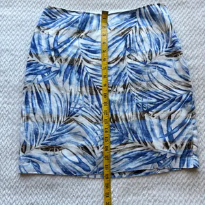 Tommy Bahama Monako Linen Leaf Mini Skirt 2 Blue Resort Coastal European Summer thumbnail 5