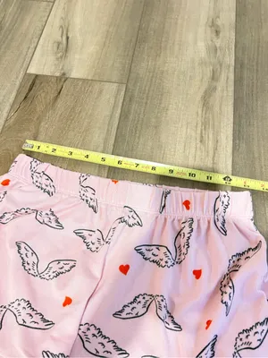 Grayson Social Women’s Sleep pajama Shorts angel‎ wings heart print pink medium thumbnail 7