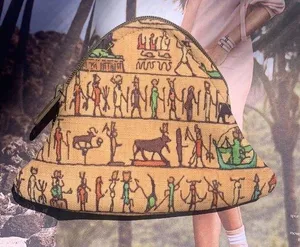 Egyptian fabric coin purse jewelry wallet pool accessories holds keys etc thumbnail 1