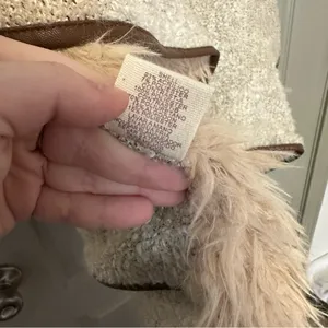 Faux Fur Lined Vest with Brown Trim Love Tree M/L Fall Winter Sherpa Cozy thumbnail 6