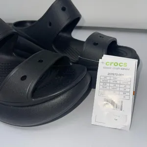 New Crocs Classic Crush Sandal Black High Heel - LIMITED EDITION NWT Size W9 M7 thumbnail 7