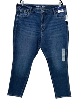 Old Navy Women Vintage Slim Straight Jeans High Rise Sz 18 Blue Stretch Denim thumbnail 1