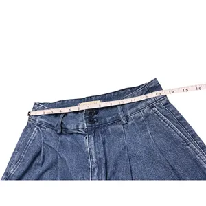 Madewell Wide Leg Pleated Jeans Medium Wash Blue High Rise‎ Trouser Size 0 thumbnail 12