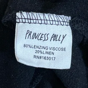 Princess Polly Women's Black Linen High Rise Mini A-Line Straight Pencil Skirt 4 thumbnail 5