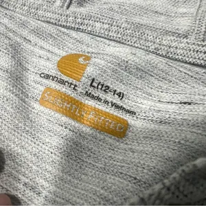 Carhartt Pullover hoodie large gray white Heather thumbnail 2