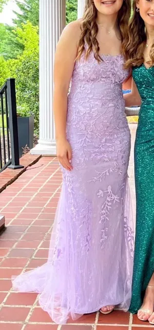 Amelia Couture Lilac Prom Dress thumbnail 3