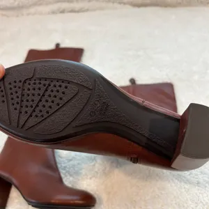 Geox Womens VTG Brown Leather Knee High Heel Boots Boho Chic Western Cowboy 9 thumbnail 5