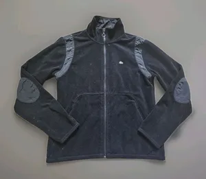 Lacoste Jacket Womens Size 40 Black Fleece Full Zip Embroidered Logo Gator thumbnail 1