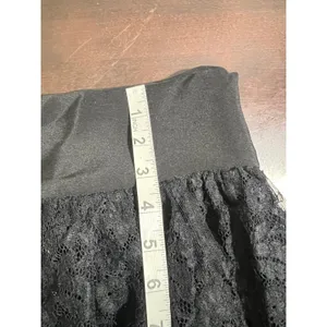 Black Lace Layered Peplum Midi Skirt Whimsygoth Gothic Romance XS thumbnail 5