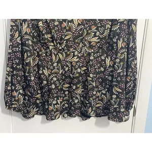 Lane Bryant Babydoll Blouse Size 18 Floral Glitter Whimsygoth Boho Office NWT thumbnail 4