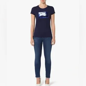 Women’s Armani Exchange tshirt with blue sequins nwt small thumbnail 5