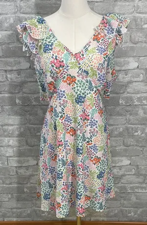 Altar'd State Multicolor Floral Open Back Mini Dress thumbnail 1