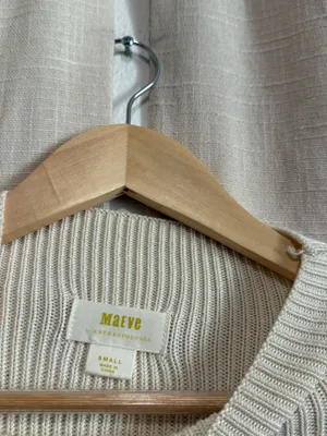 Maeve Cream and Black Striped mock neck Sleeveless Knit Vest thumbnail 2