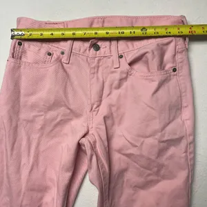 Levis 514 Skinny Jeans Womens 30 Pink Mid Rise Stretch Denim Pants thumbnail 2