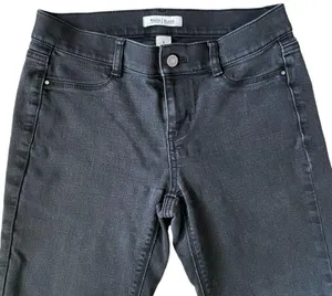 White House Black Market women's size small black slim leg black denim jeans thumbnail 2