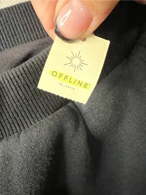 OFFLINE by Aerie NWT Black Cloud Fleece Bubble Skort Athleisure thumbnail 6
