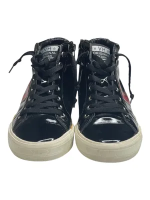 Vintage Havana 𖠌 Snake Eye High Top Sneakers 𖠌 Faux Black Red Patent 𖠌 6.5M thumbnail 9