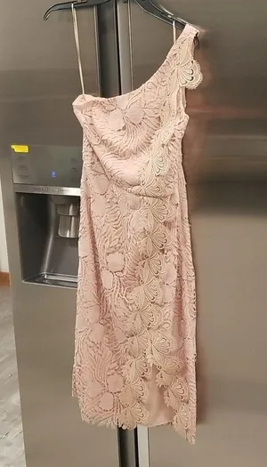 💕REISS💕 Mena One-Shoulder Crochet Lace Dress ~ Nude US 6 NWT thumbnail 5