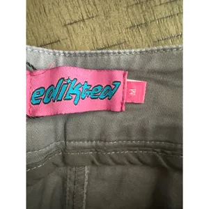 NWT Edikted Grey High-Waisted Wide Leg Cargo Pants - Size M thumbnail 3