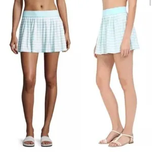 Kate Spade XS Nahant Shore Pleated Cover Up Skirt Blue Stripe NWT thumbnail 2