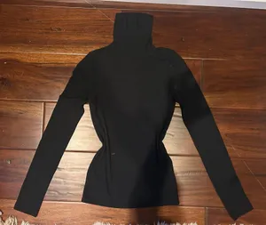 Madewell Black Ribbed Turtleneck thumbnail 1