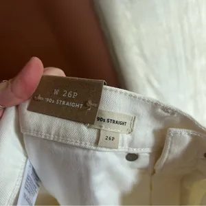 Madewell The‎ Petite '90s Straight Leg Jeans High Rise Tile White NWT Size 26P thumbnail 12